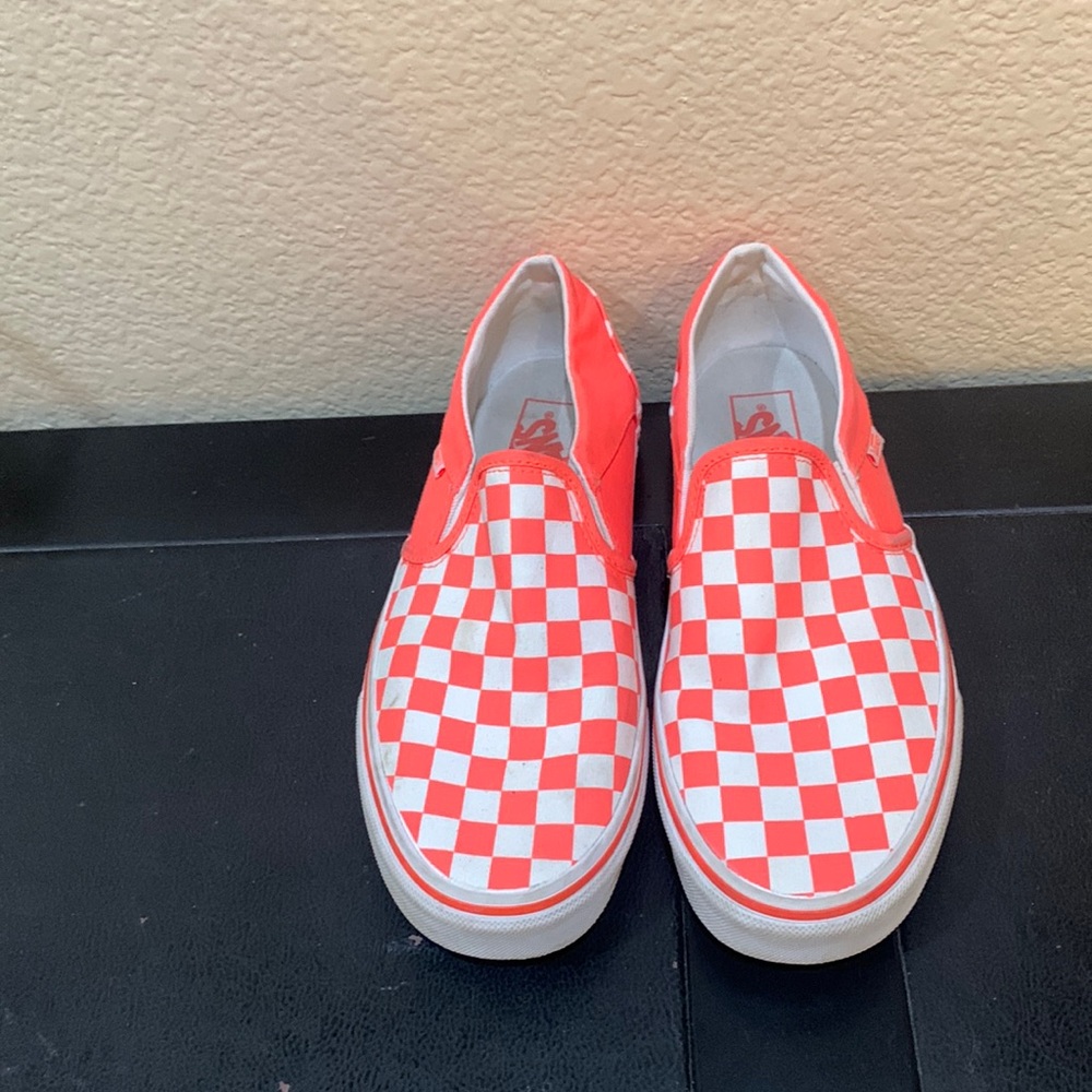 Vans Classic Checker Board Neon Slip Ons
